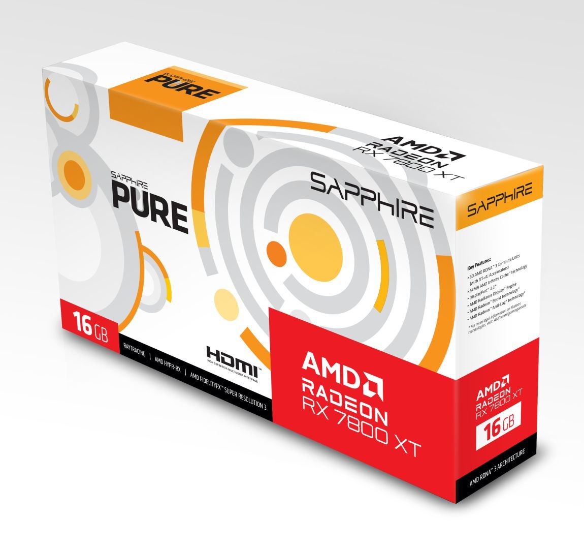 Sapphire Radeon RX7800 XT 16GB DDR6 Pure Gaming OC