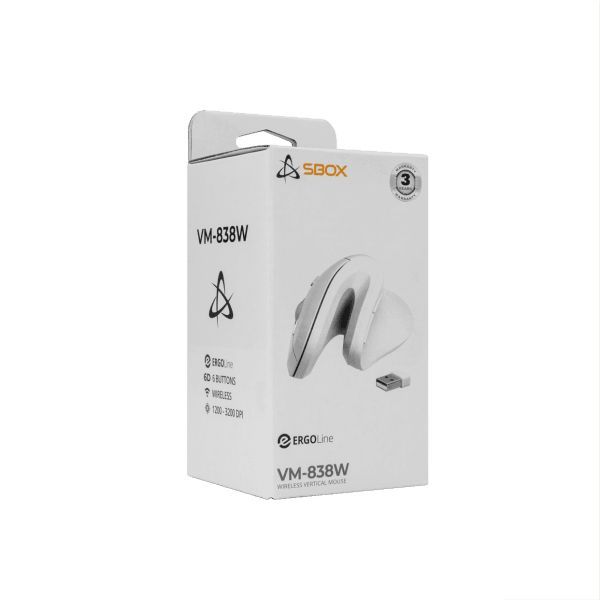 SBOX VM-838 Wireless vertical mouse White