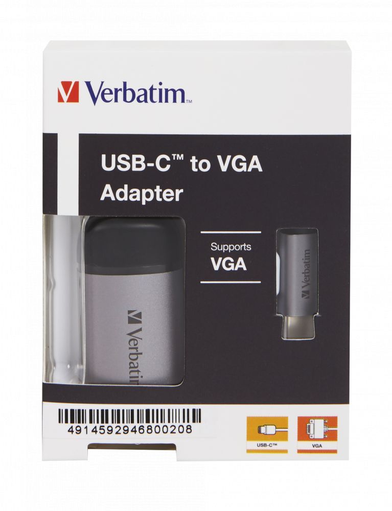 Verbatim USB-C to VGA Adapter