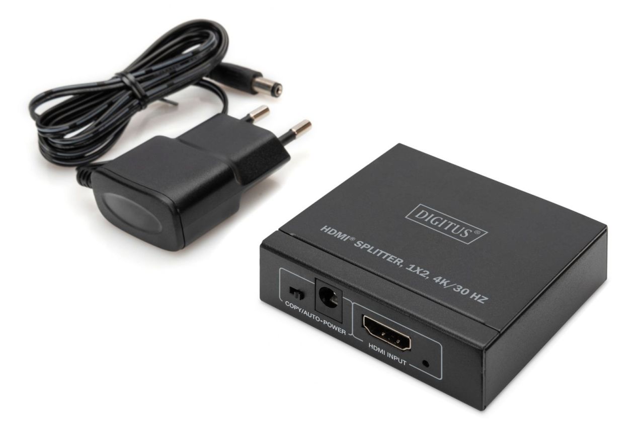 Digitus DS-45340 HDMI Splitter 1x2, 4K/30Hz Black