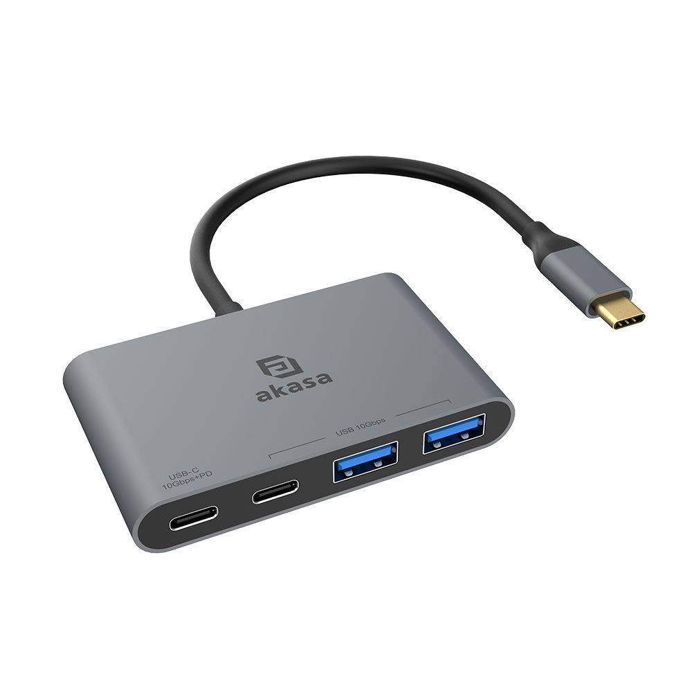 Akasa USB Type-C 4-In-1 Hub Silver