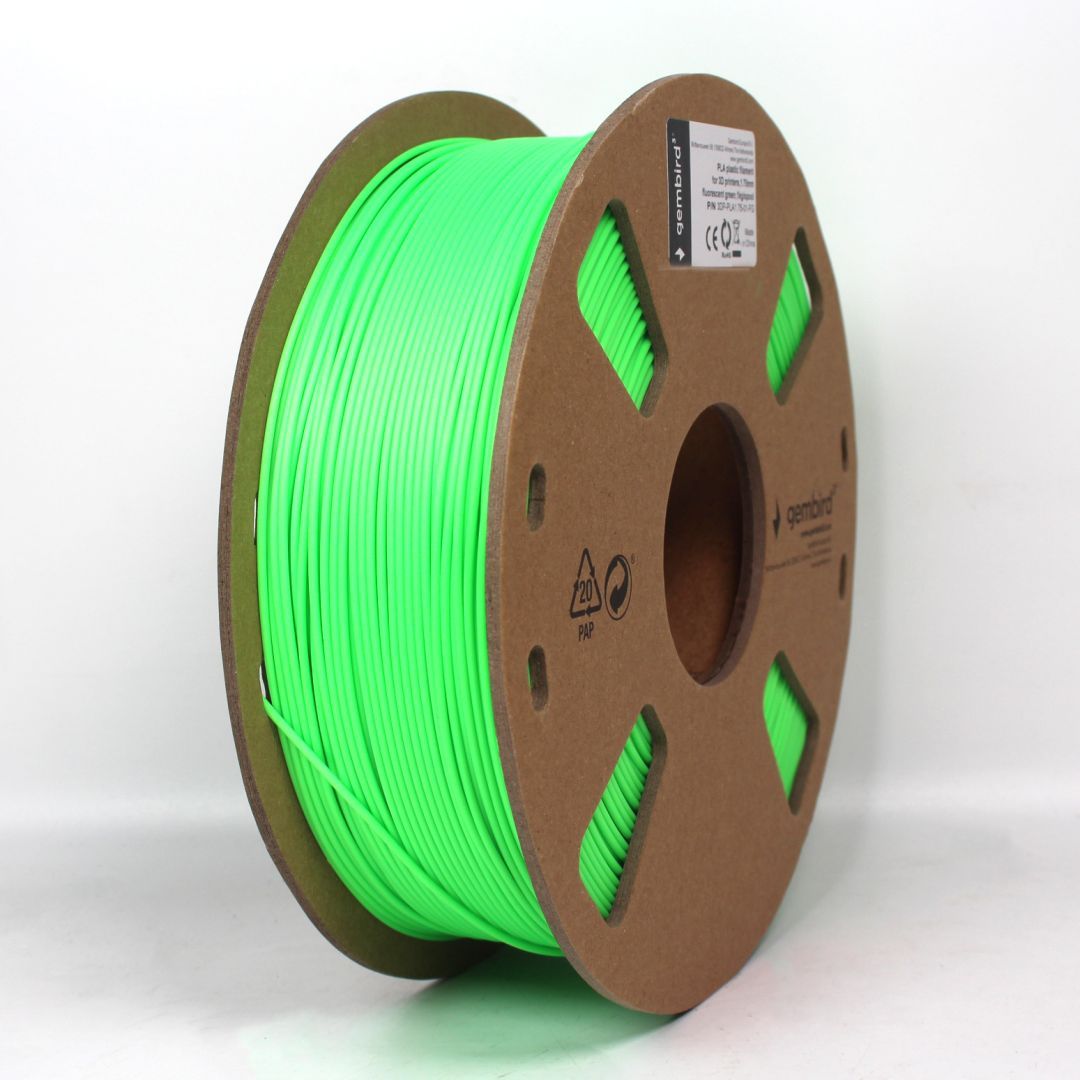 Gembird 3DP-PLA1.75-01-FG PLA Fluorescent Green 1,75mm 1kg
