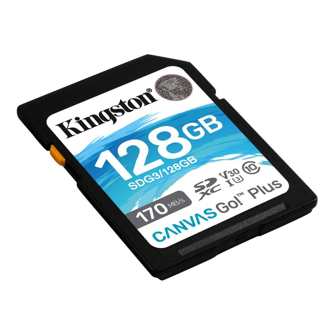 Kingston 128GB SDXC Canvas Go! Plus Class 10 170R UHS-I U3 V30