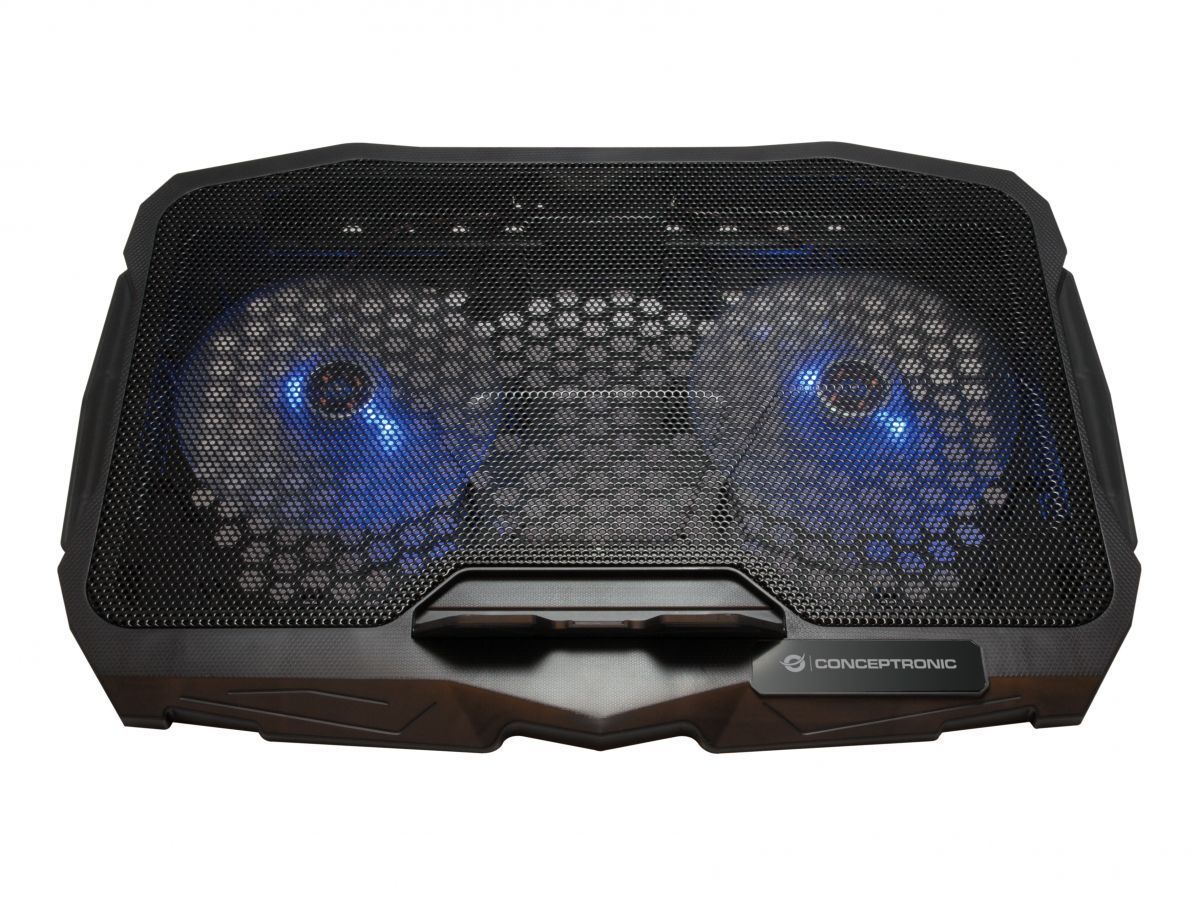 Conceptronic THANA07B ERGO 2-Fan Laptop Cooling Pad Black