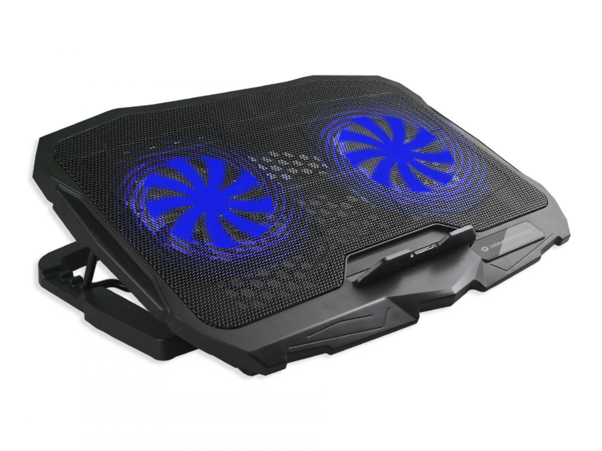 Conceptronic THANA07B ERGO 2-Fan Laptop Cooling Pad Black