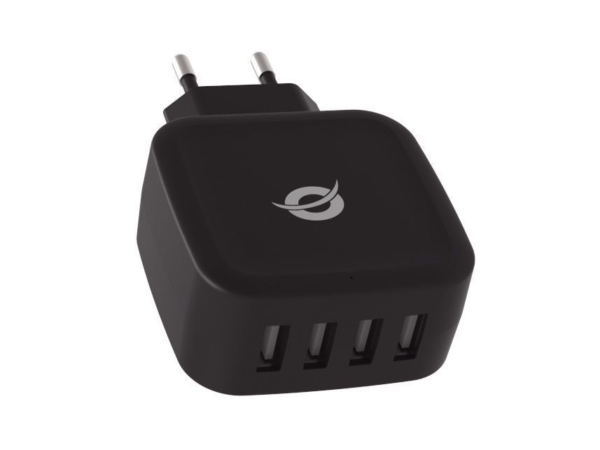 Conceptronic ALTHEA04B 4-Port 25W USB Charger Adapter Black