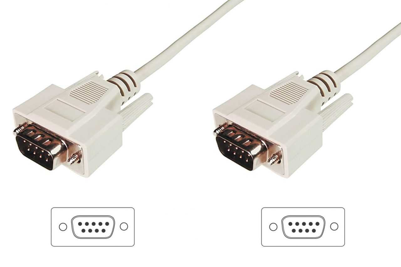 Assmann Datatransfer connection cable, D-Sub9 3m Beige