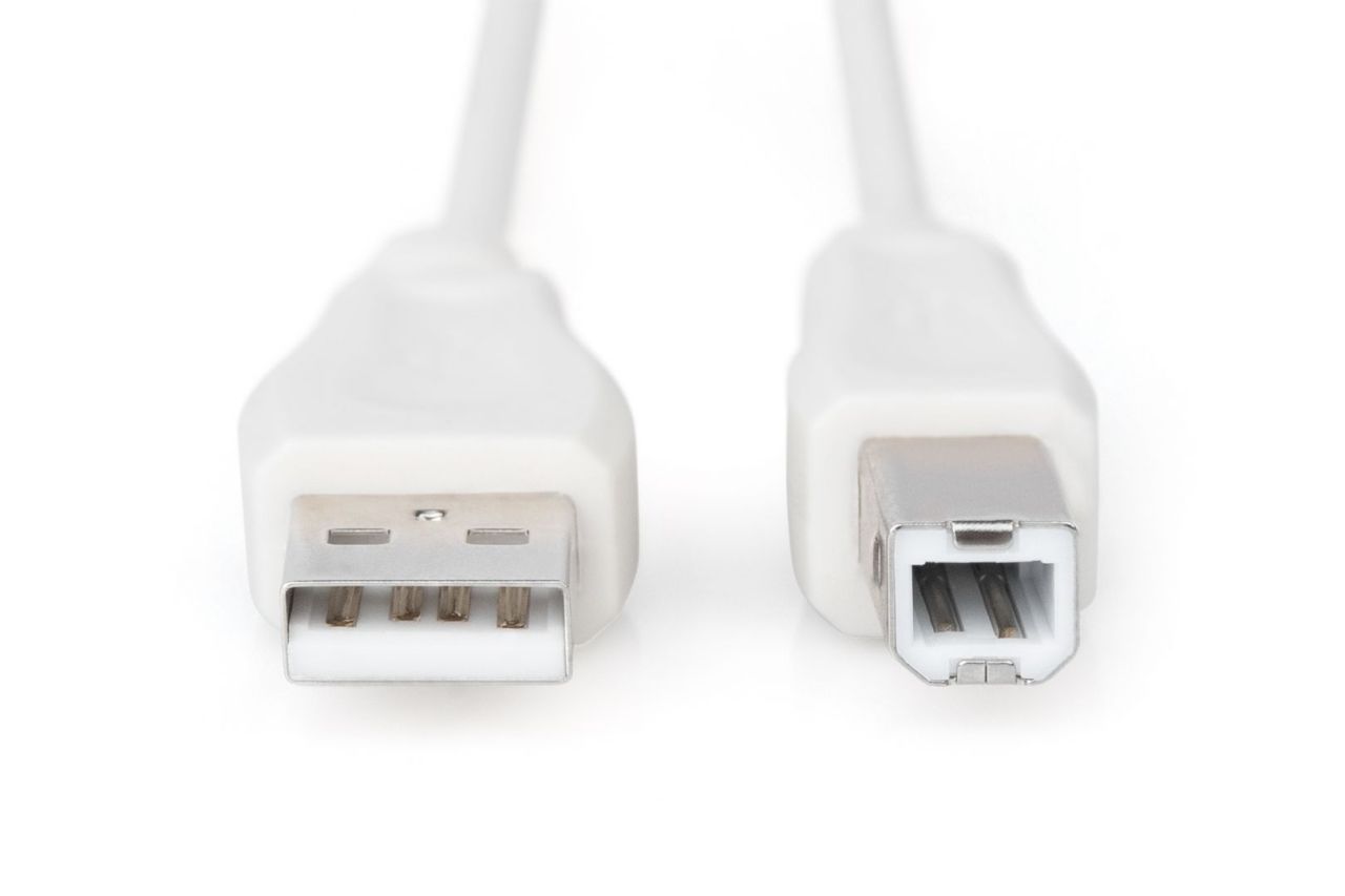 Assmann USB 2.0 connection cable, type A - B 1,8m Beige