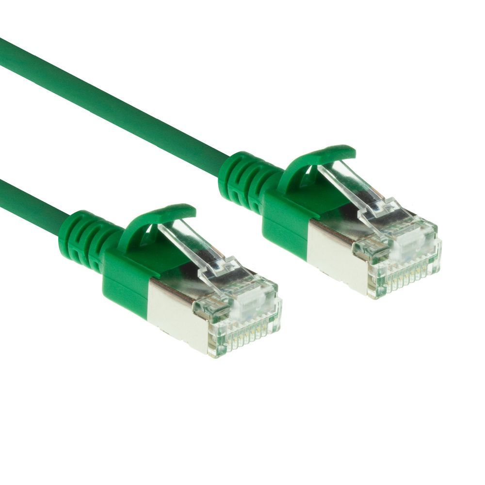 ACT CAT6A U-FTP Patch Cable 0,5m Green