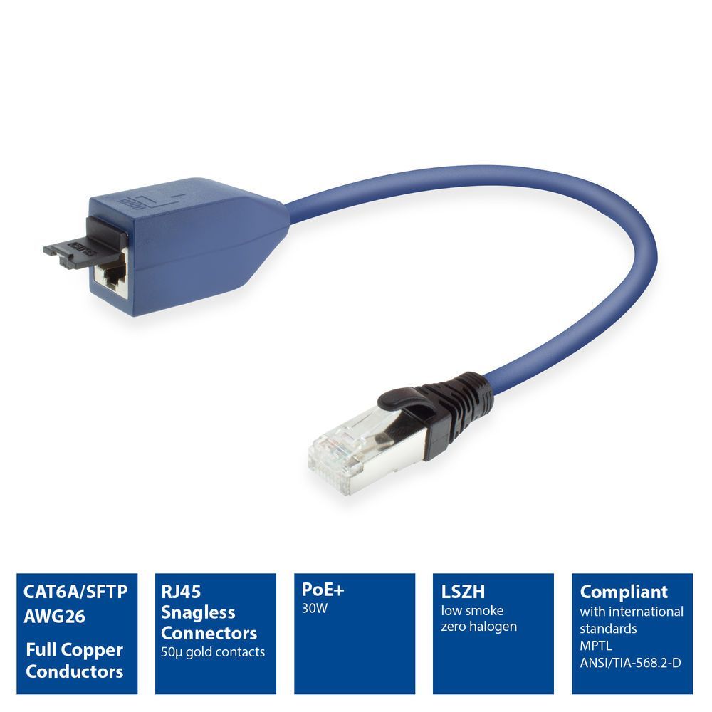 ACT CAT6A S-FTP Patch Cable 10m Blue