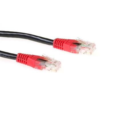 ACT CAT6 U-UTP Patch Cable 2m Black/Red