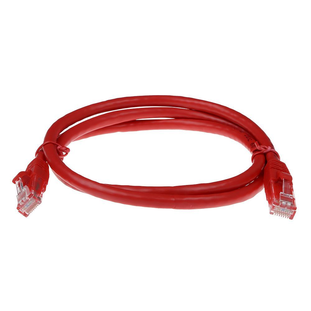 ACT CAT6A U-UTP Patch Cable 0,25m Red