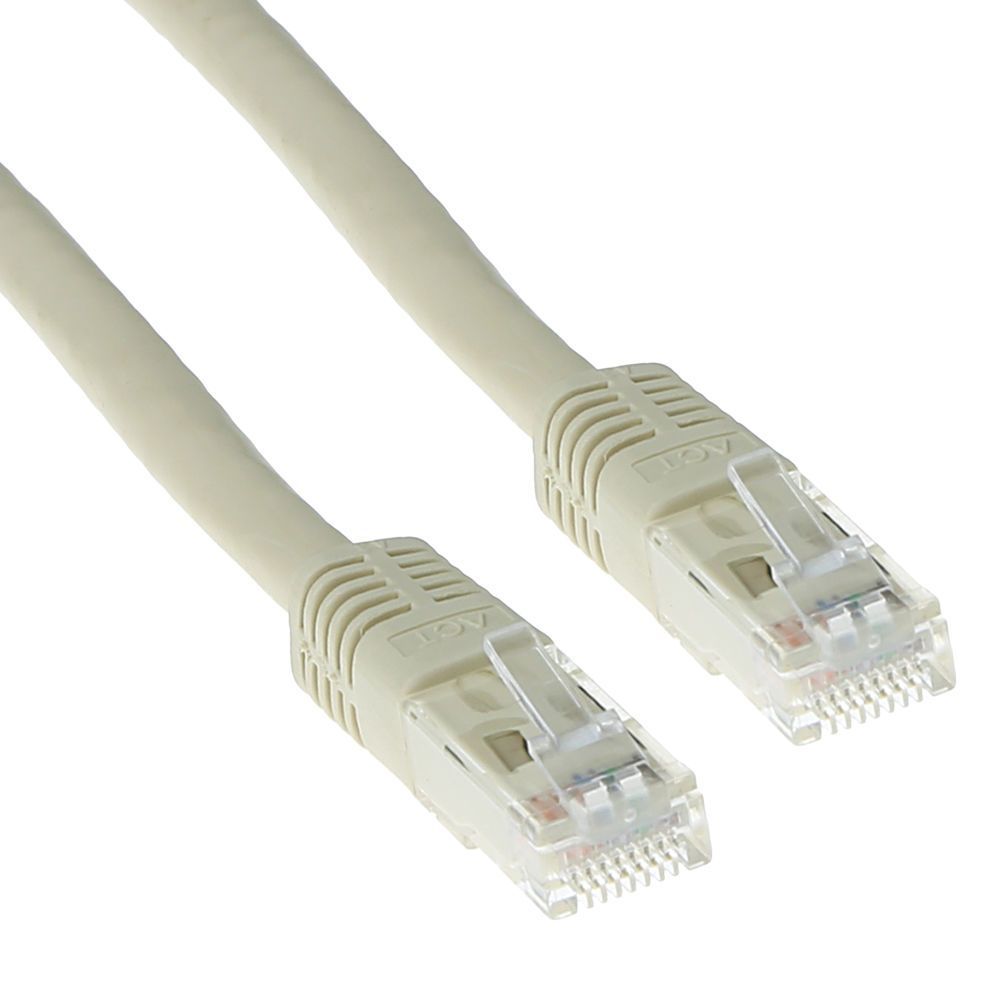 ACT CAT6A U-UTP Patch Cable 0,5m Ivory