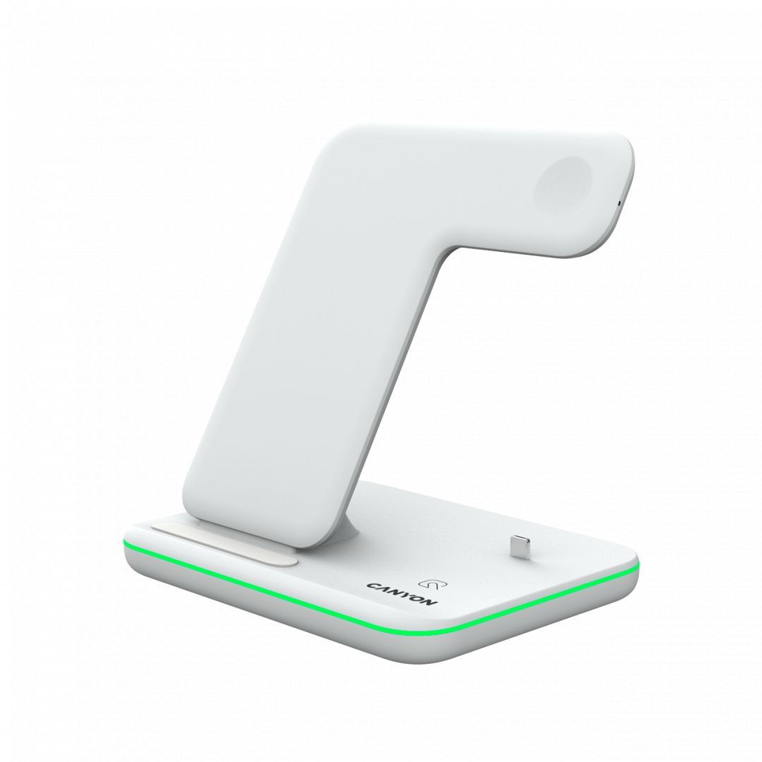 Canyon WS-302 3-in-1 Wireless Charging Station White