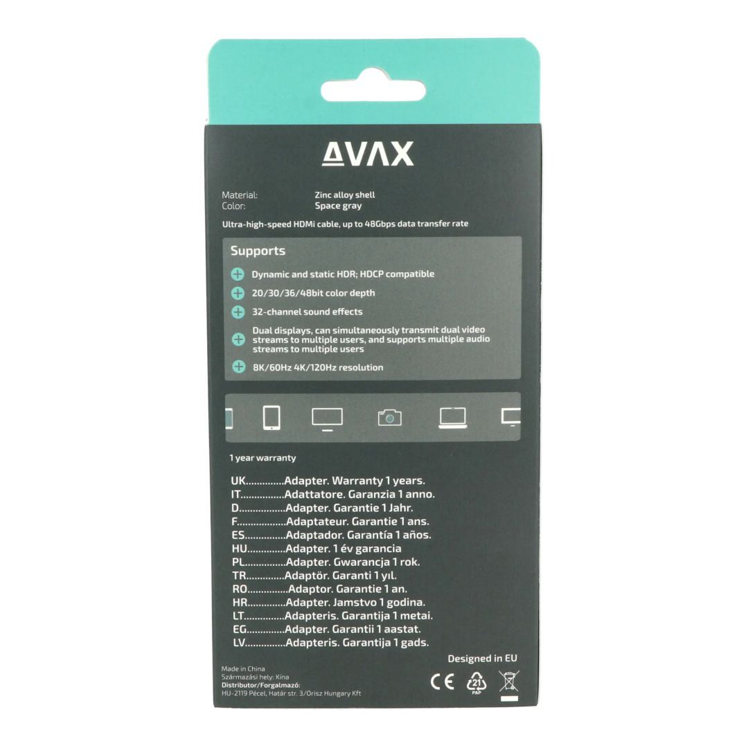 Avax AV900 PRIME HDMI Cable Space Grey