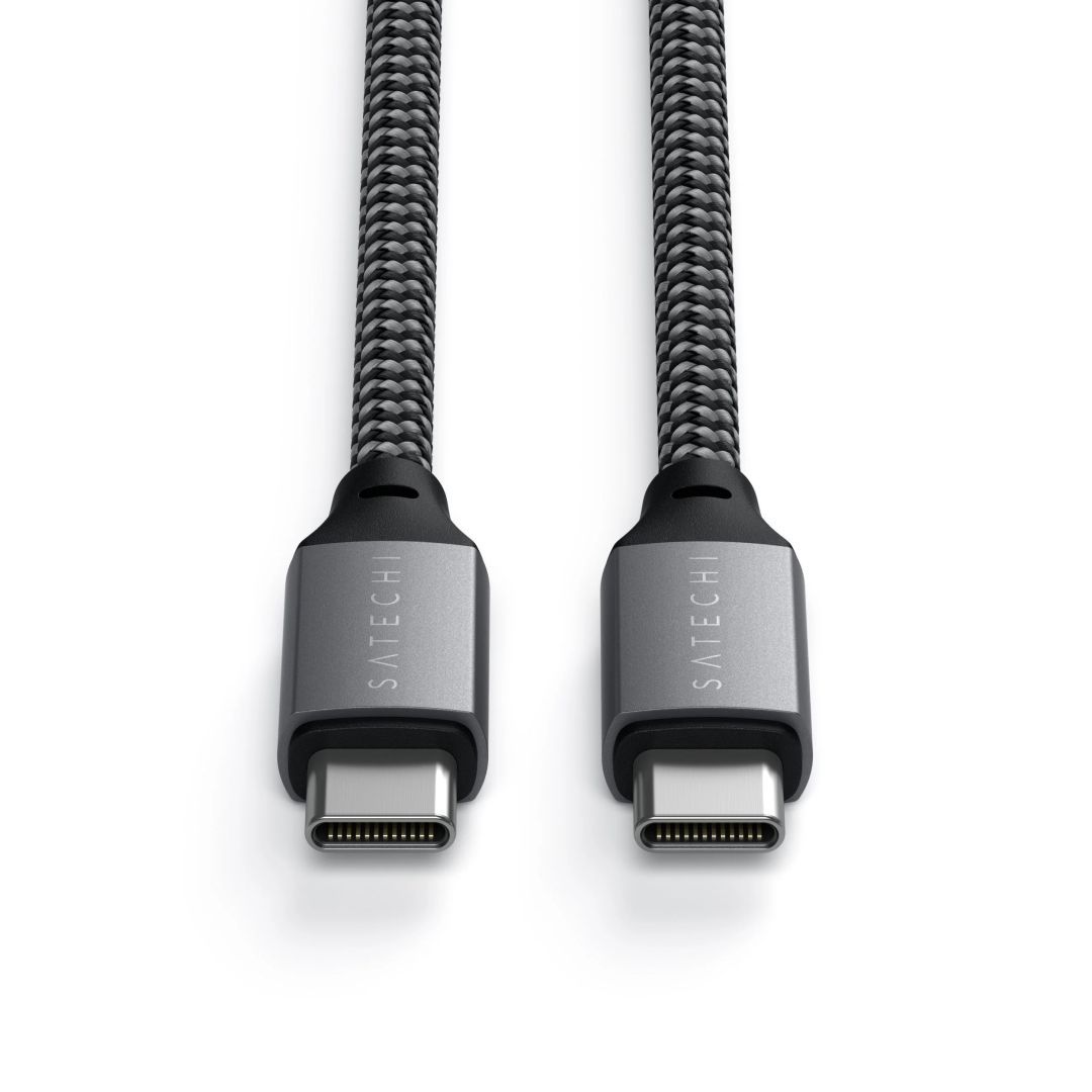 Satechi USB-C to USB-C 100W Braided Charging 2m Cable Grey