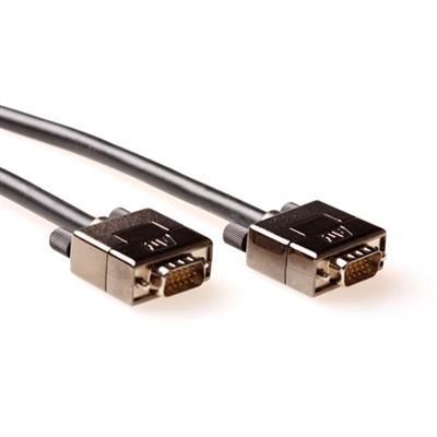 ACT High Performance VGA cable male-male with metal hoods 25m Black
