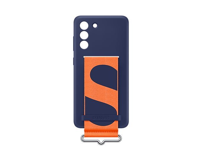 Samsung Galaxy S21FE Silicone Cover with Strap Navy