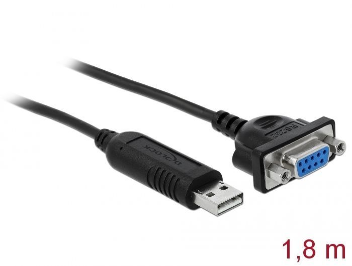 DeLock USB 2.0 to serial RS-232 adapter with compact serial connector housing