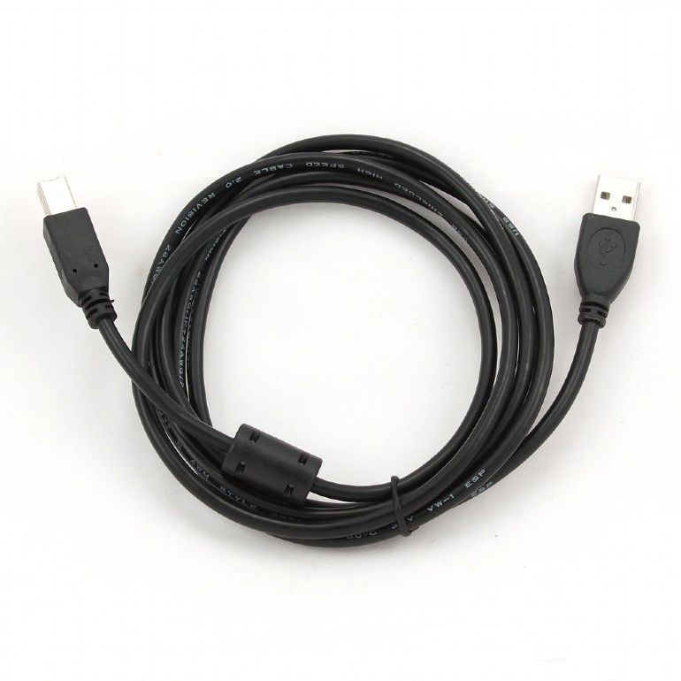 Gembird CCF-USB2-AMBM-6 USB 2.0 A-B cable with ferrite core 1,8m Black