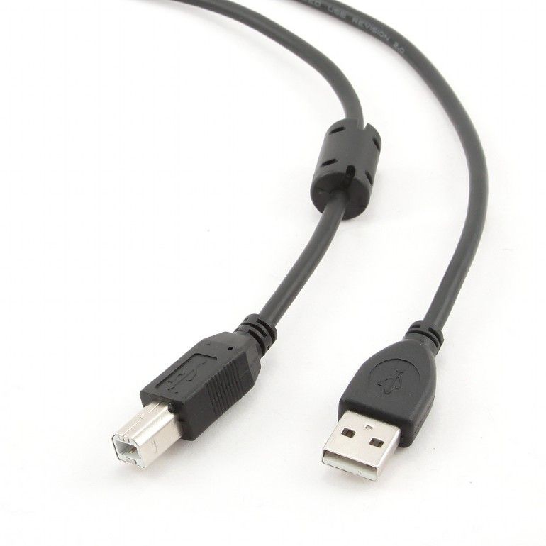 Gembird CCF-USB2-AMBM-6 USB 2.0 A-B cable with ferrite core 1,8m Black