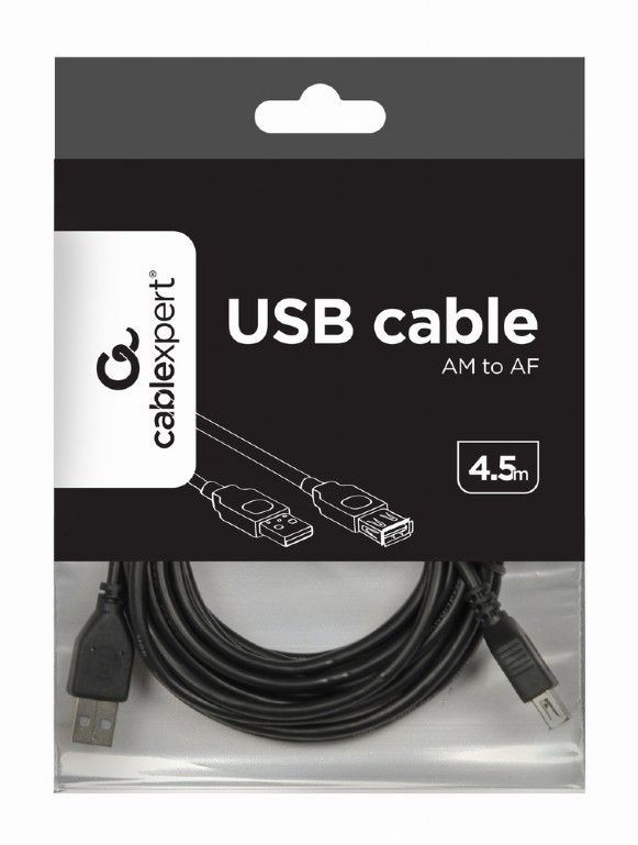 Gembird CCP-USB2-AMAF-15C USB 2.0 extension cable 4,5m Black