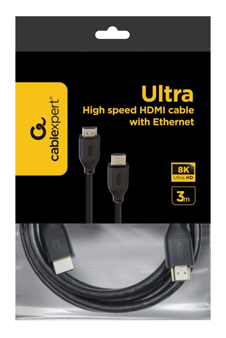 Gembird HDMI-HDMI 2.1 8K Ultra High Speed HDMI with Ethernet cable 3m Black