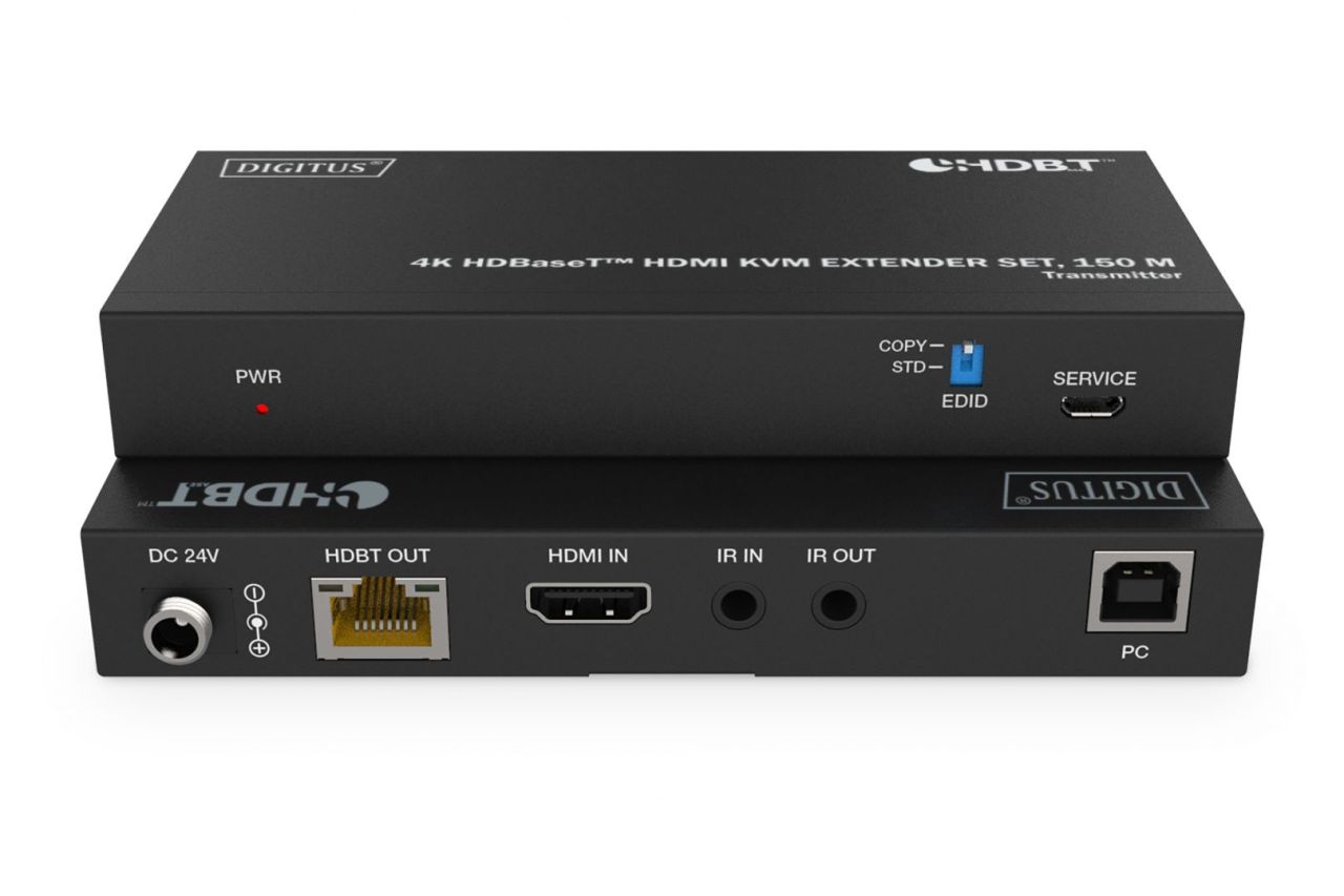 Digitus DS-55522 4K HDBaseT HDMI KVM Extender Set 150m Black