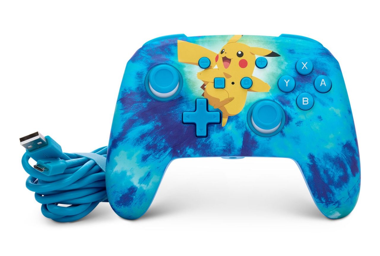 PowerA Enhanced Wired Controller for Nintendo Switch Tie Dye Pikachu