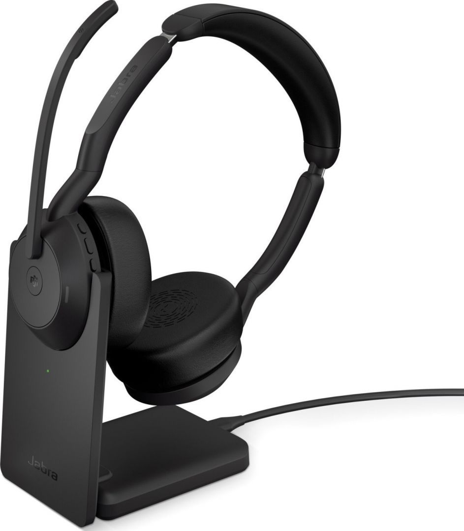 Jabra Evolve2 55 UC Stereo with Link380c Wireless Bluetooth Headset Black