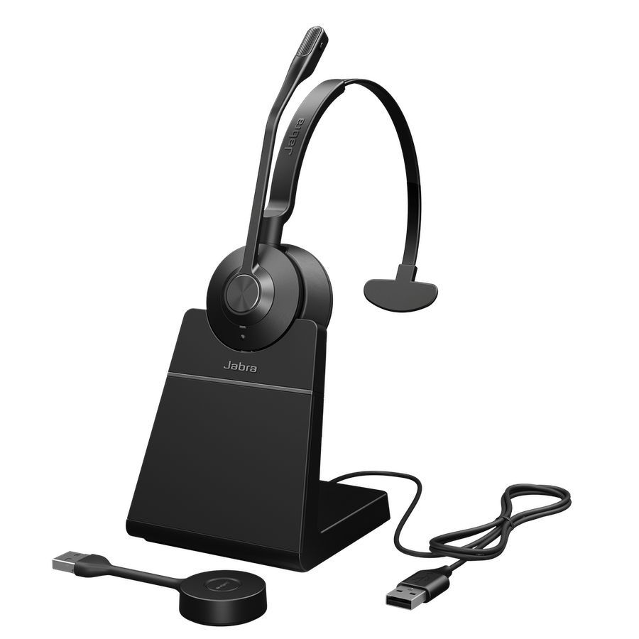 Jabra Engage 55 UC Mono Headset + Charging Stand Black