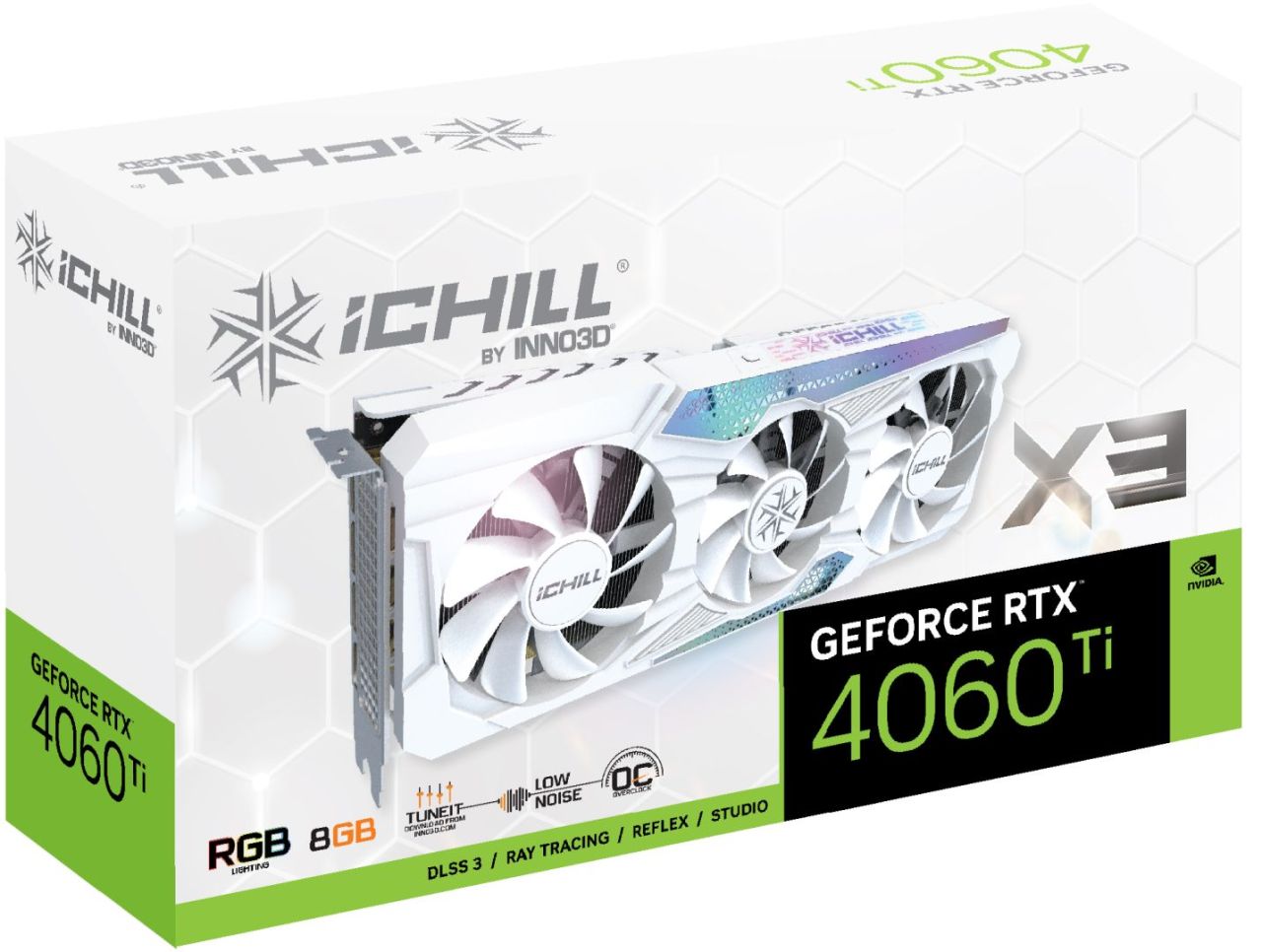 Inno3D GeForce RTX4060 Ti 8GB DDR6 iChill X3 White