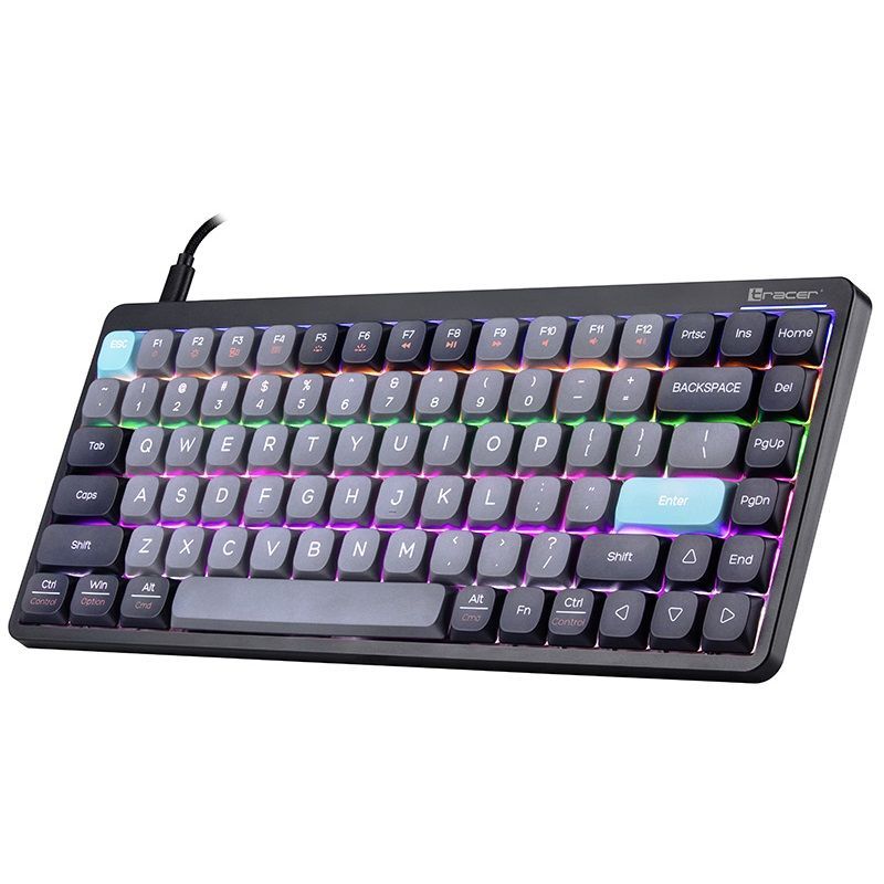 Tracer FINA 84 GameZone Red Switch Rainbow Mechanical Keyboard Blackcurrant US