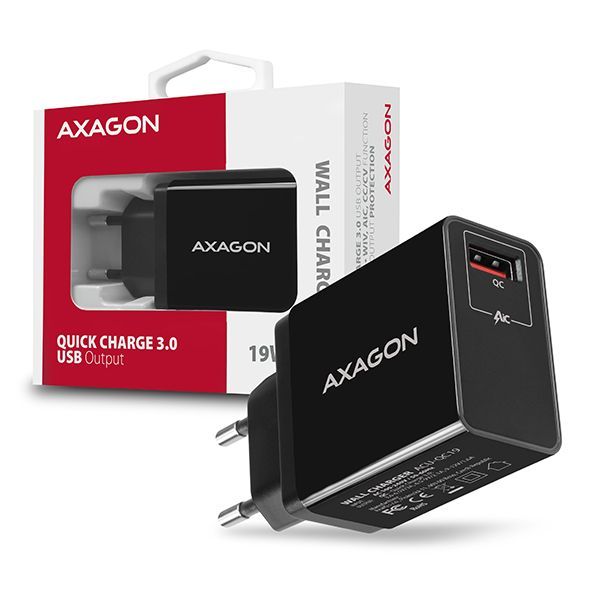 AXAGON ACU-QC19 Wall Charger Quick Charger 3.0 19W Black