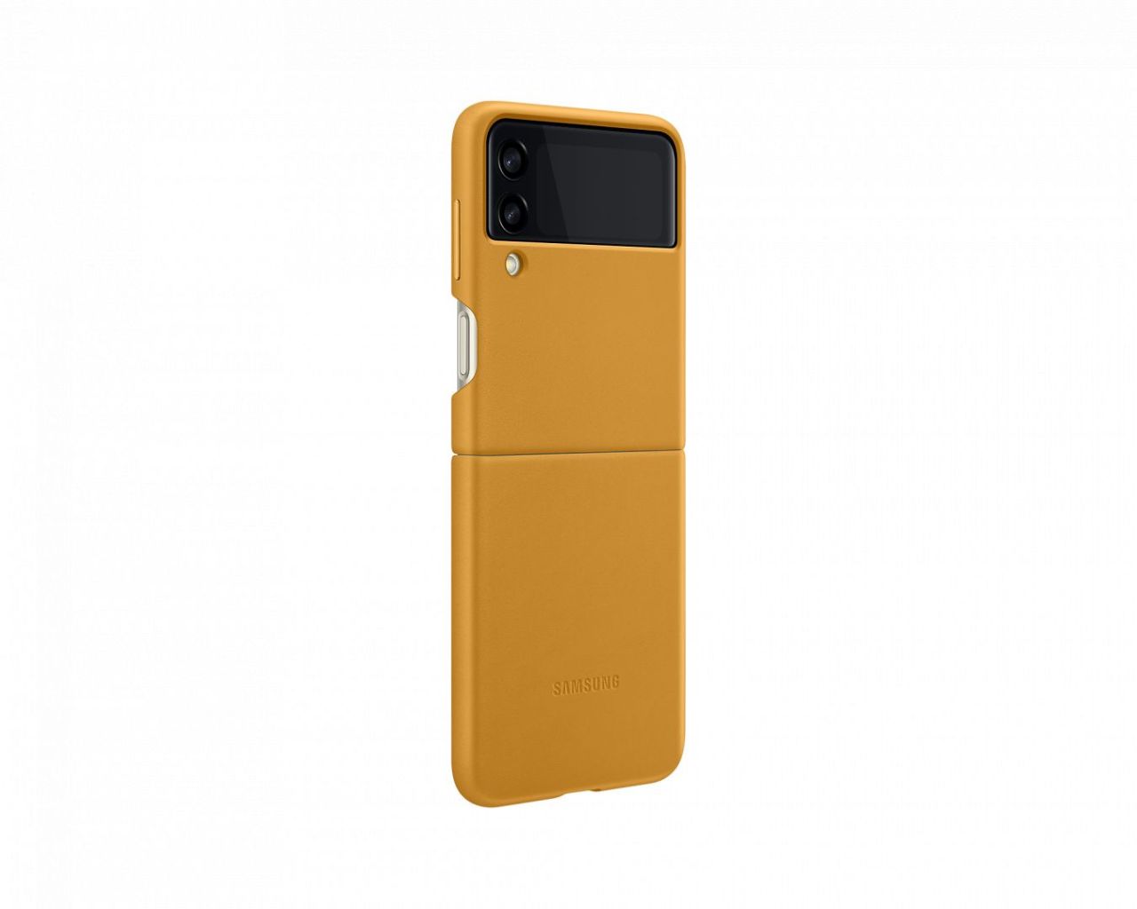 Samsung Galaxy Z Flip3 Leather Cover Mustard