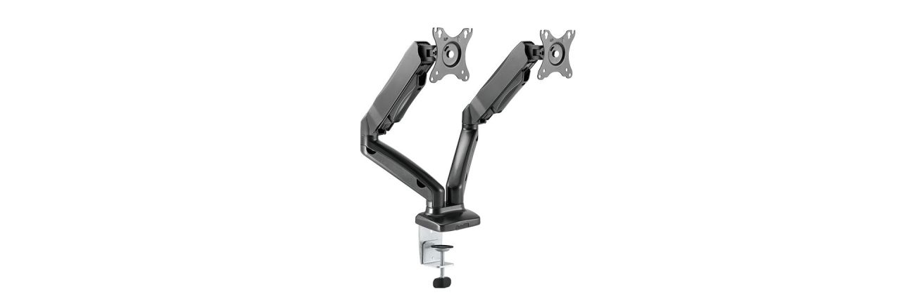 Raidsonic IcyBox IB-MS304-T Monitor Stand Table Support For Two Monitors Up To 27" Black