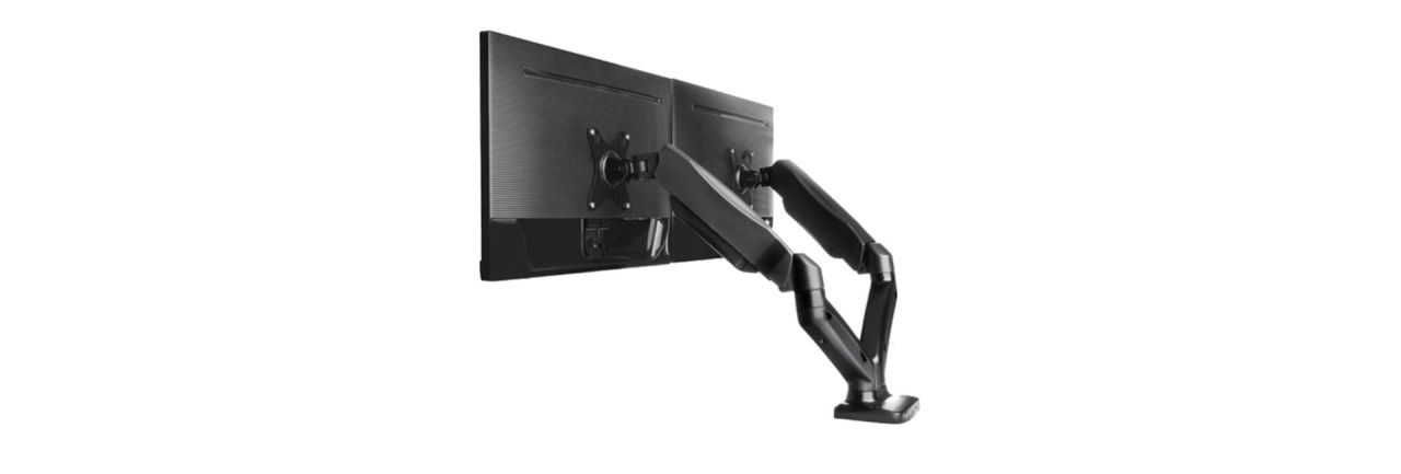 Raidsonic IcyBox IB-MS304-T Monitor Stand Table Support For Two Monitors Up To 27" Black