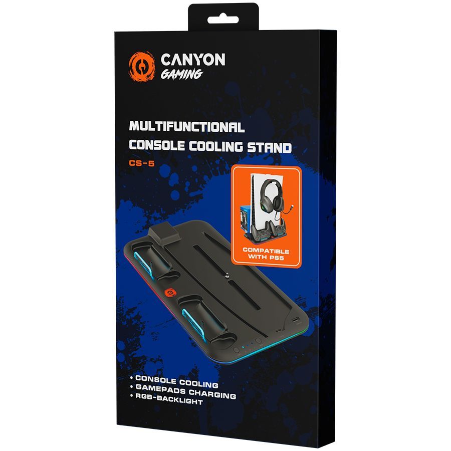 Canyon CS-5 Multifunctional Cooling Stand for Playstation 5 Black