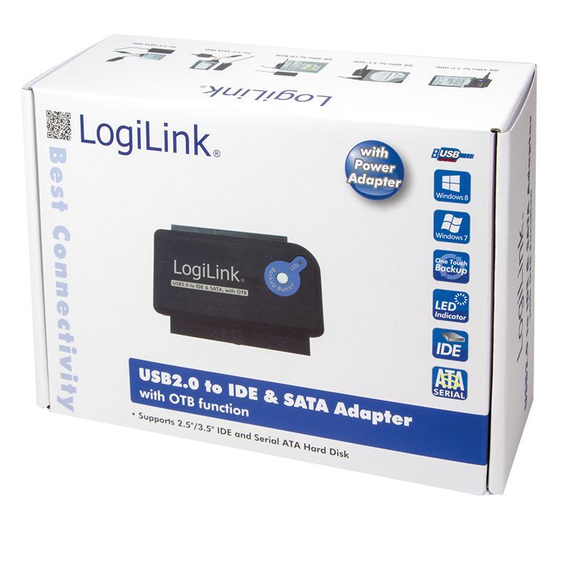Logilink AU0006C USB2.0 to 2,5" + 3,5" IDE + SATA HDD OTB adapter