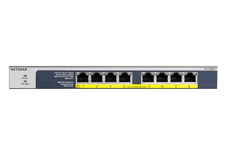 Netgear 8-Port Gigabit Ethernet High-power PoE+ Unmanaged Switch with FlexPoE (123W)