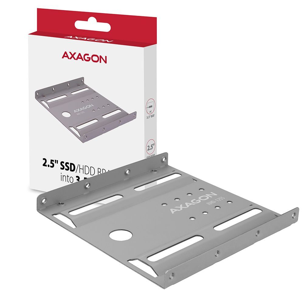 AXAGON RHD-125S 2.5" SSD/HDD Bracket into 3.5" bay Silver