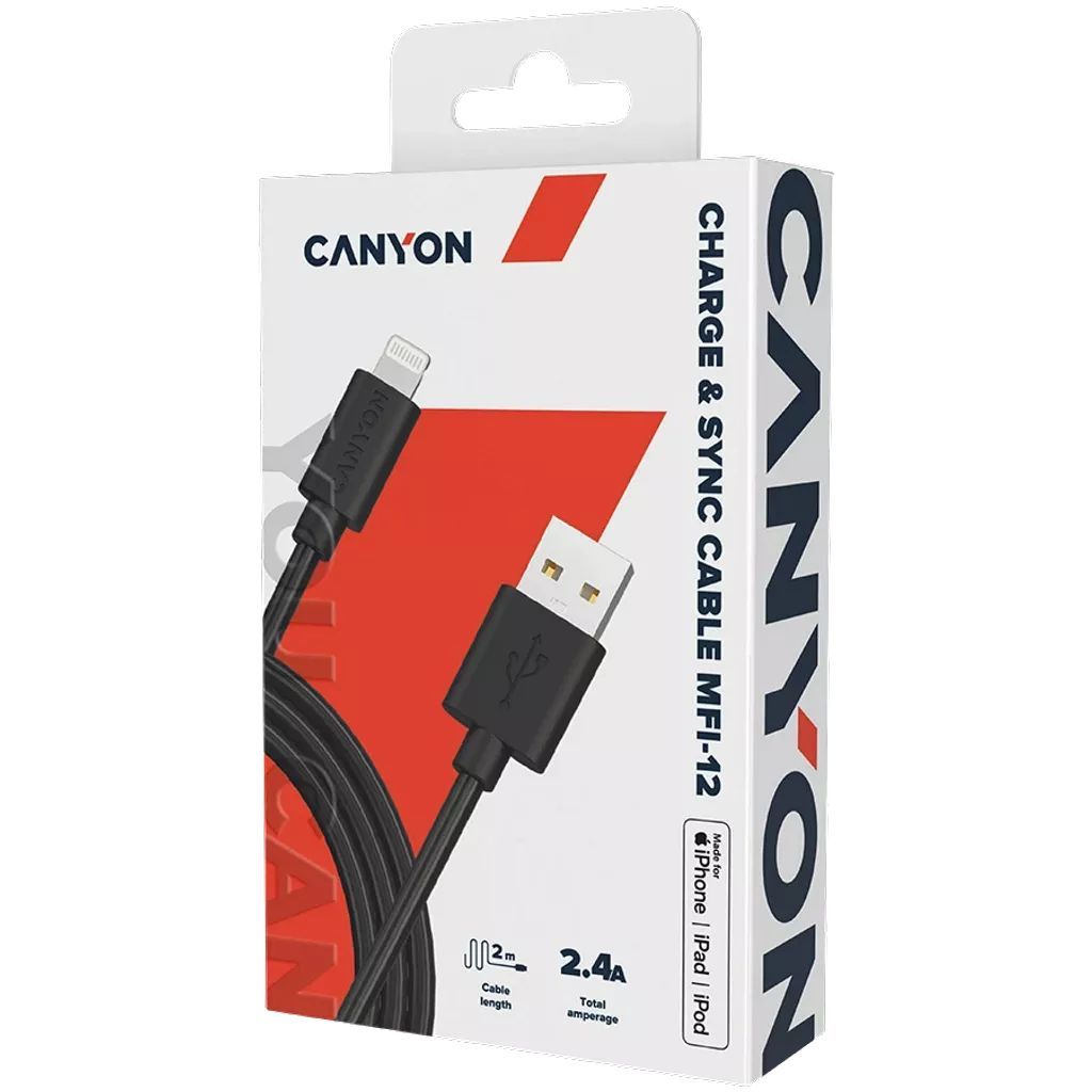 Canyon MFI-12 Charge & sync cable 2m Black