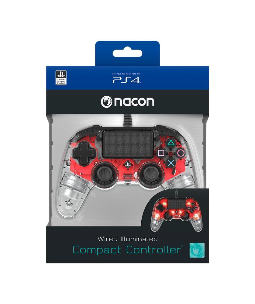 Nacon Compact USB Gamepad Red/Transparent