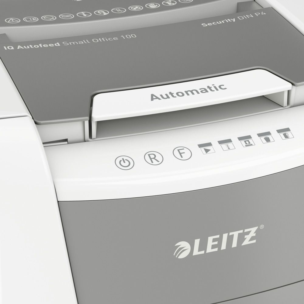 Leitz IQ AutoFeed SmallOffice 100 P4 Pro Iratmegsemmisítő White