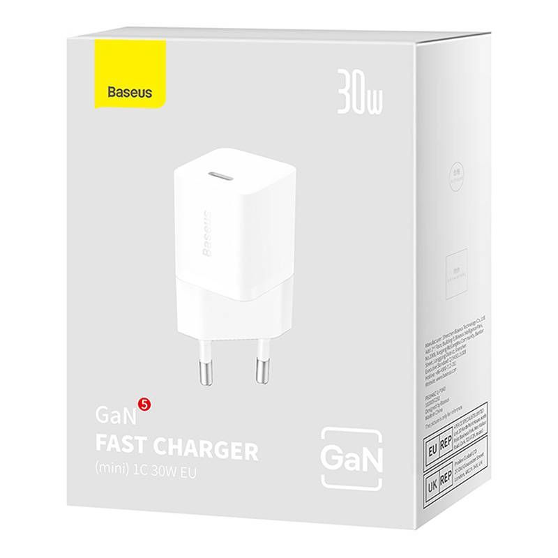 Baseus GaN5 Mini USB-C Charger White