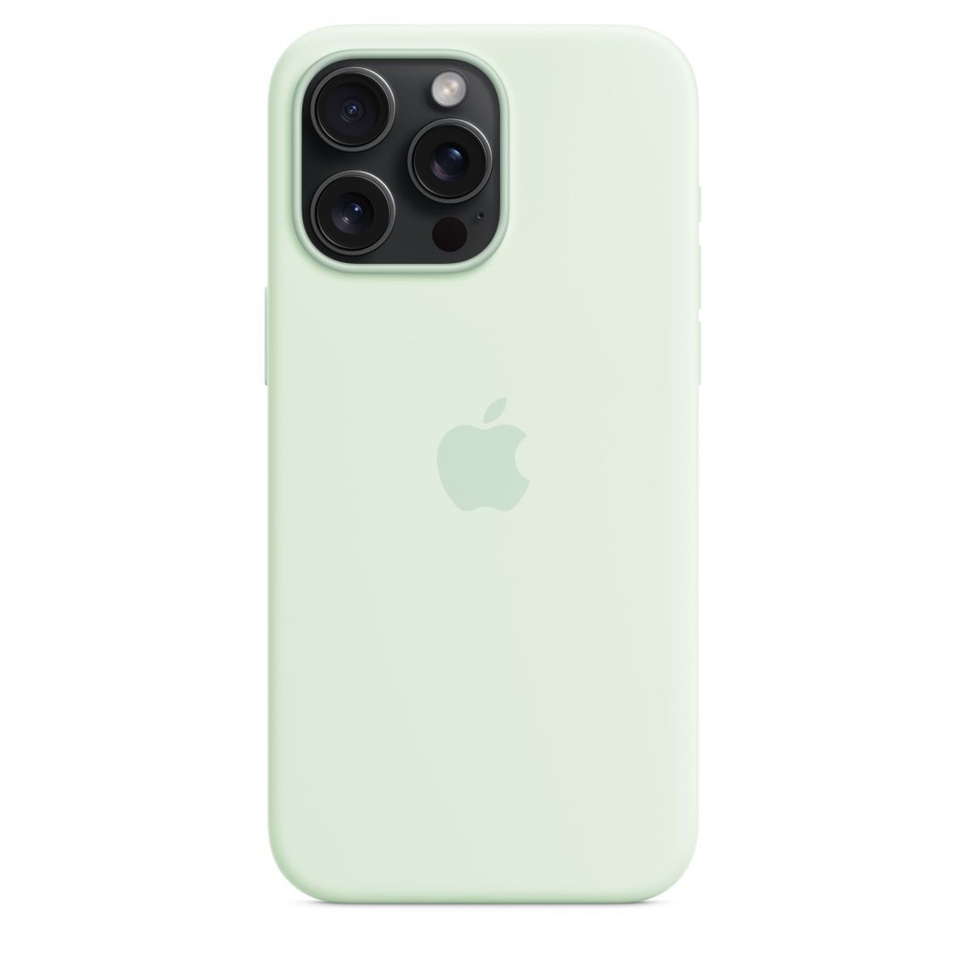 Apple iPhone 15 Pro Max Silicone Case with MagSafe Soft Mint