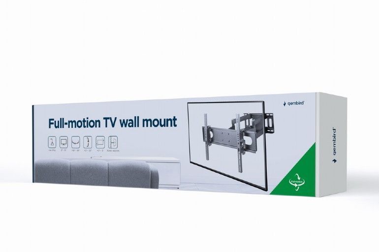 Gembird WM-70ST-01 Full-motion TV wall mount 37”-70” Black