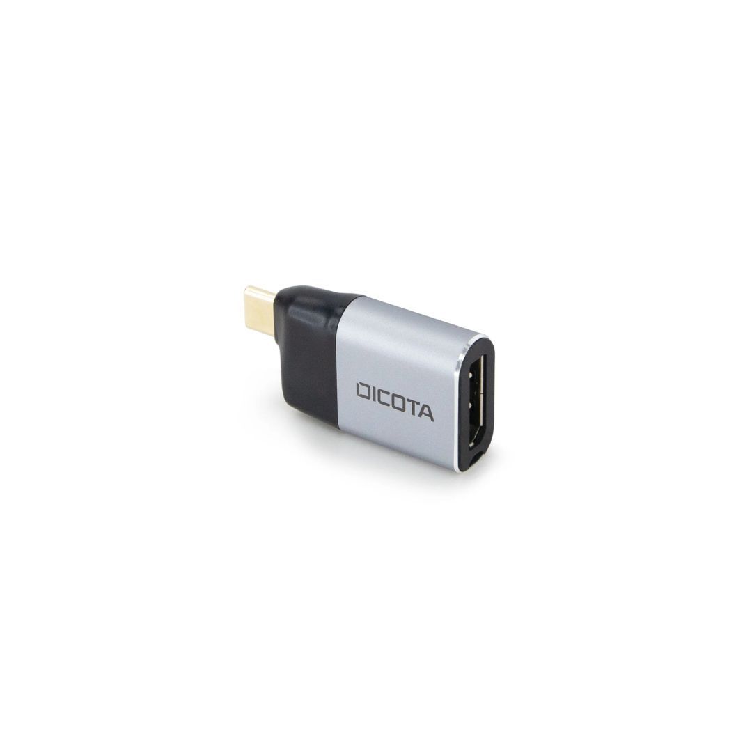 Dicota Dicota USB-C to Display Port Mini Adapter with PD (8k/100W) Grey