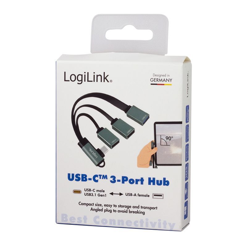 Logilink UA0361 USB-C 3-Port Hub Black/Grey