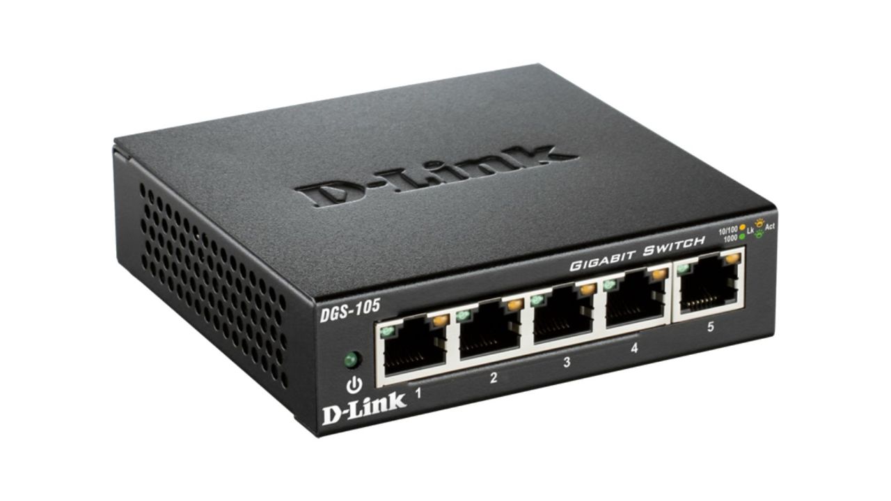 D-Link DGS‑105 5‑Port Gigabit Unmanaged Desktop Switch